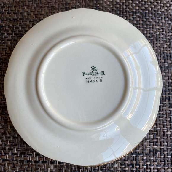 Vintage Homer Laughlin SPRINGTIME, Virginia Rose Shape, Set of 5 Dessert 6 1/2" - Picture 7 of 8